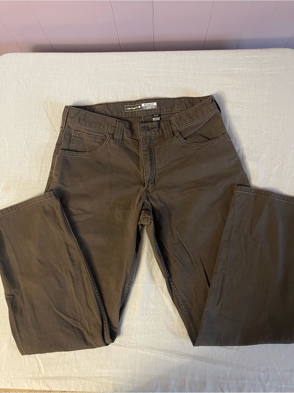 Carhartt Men's Straight Leg Jeans in Dark Brown